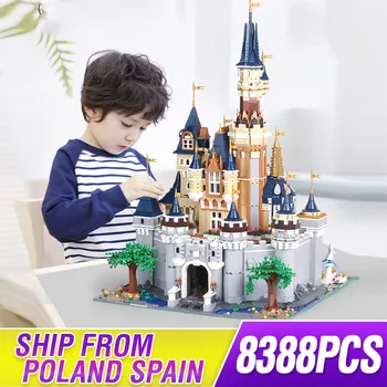 

DHL MOC 8384pcs Cinderella Princess Castle City set Model Building Block Kid DIY Toy Christmas Birthday with lepining 71040 toys