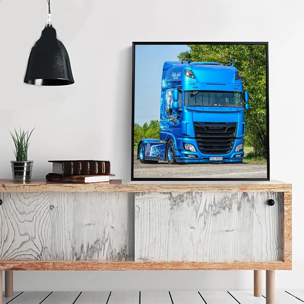 Huacan Diamond Embroidery Van Diamond Painting Truck Home Decor Mosaic Lorry Cross Stitch Home Decor