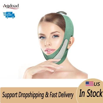 

Agdoad Face Slim V-Line Lift Up Belt Women Slimming Chin Cheek Slim Lift Up Mask Facial Anti Wrinkle Strap Band 2 Colors Choose