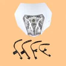 Pouvoir белая передняя фара для KTM Honda Yamaha Kawasaki Кроссовый мотоцикл suzuki Pit Bike высокого качества