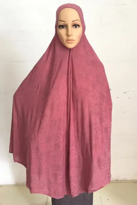 Khimar одна часть Абая, головной платок Al Amira мусульманский хиджаб Рамадан молитва одежда накидка-шаль шарф шляпа накладные полный Чехол пуловер Крышка - Цвет: DarkPink