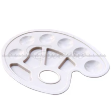 Акриловый Смешивания Краски Нарисовать дизайн ногтей акварель пластик палитры лоток 1 шт JUL26 Прямая поставка