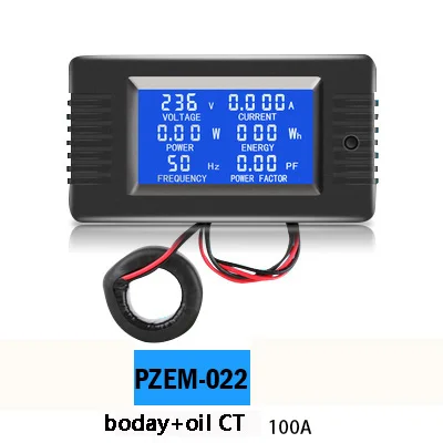 Kopen DC 80 ~ 260VAC 0 10A 0 100A Lcd scherm Digitale Stroom Spanning Power Energy Meter Multimeter Amperemeter Voltmeter