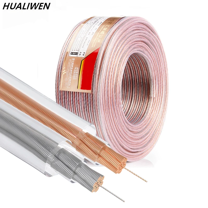 DIY громкий Динамик кабель Hi Fi линейный аудио бескислородная Медь провод для