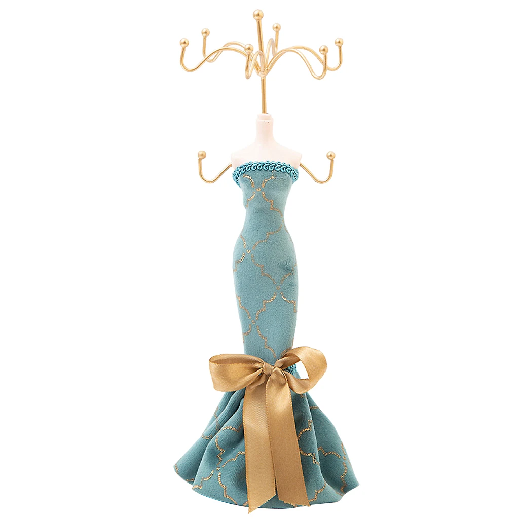Elegant Mannequin Jewelry Display Rack Stand for Earrings Bracelet Necklace Organizer Holder, 28cm/11inch Height