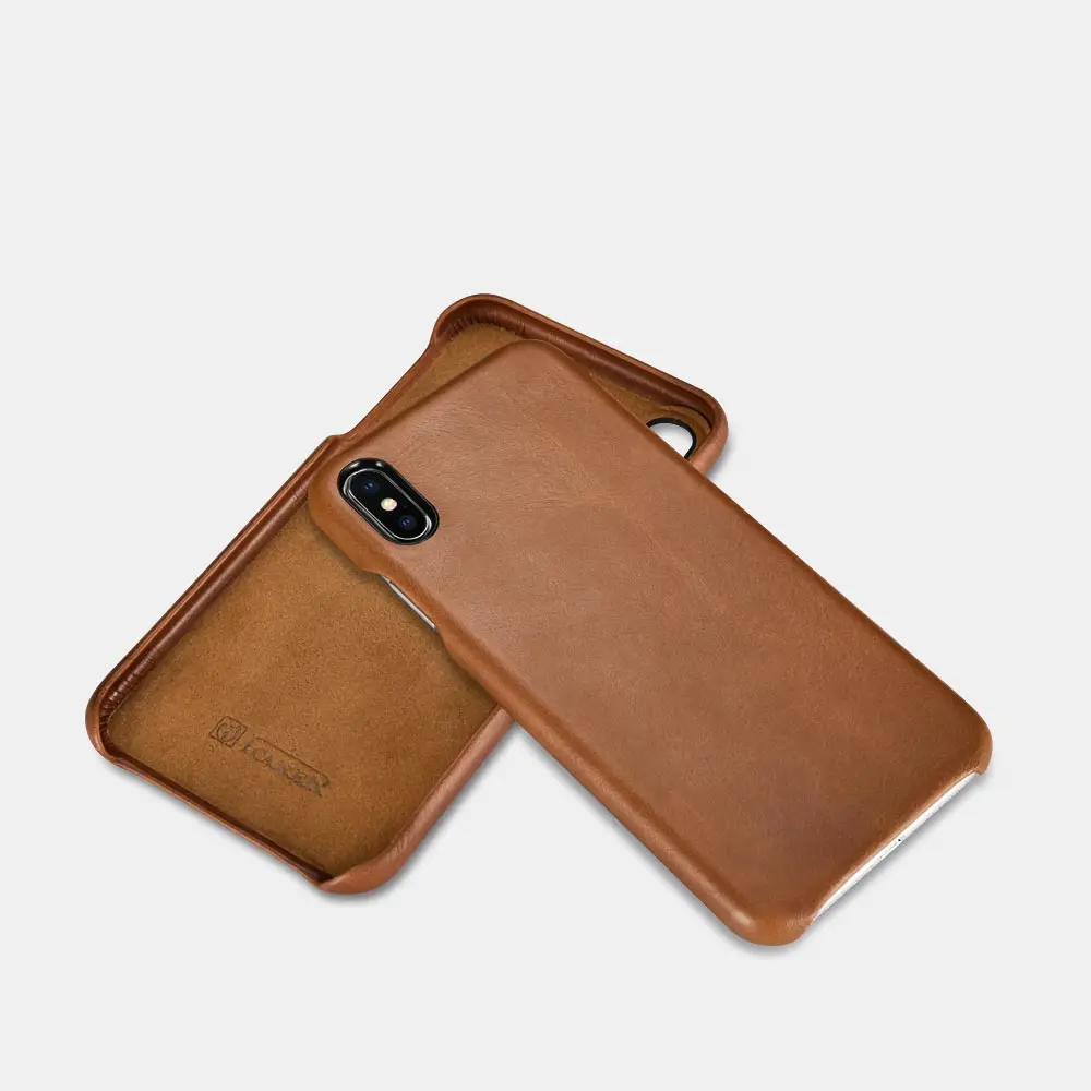Icarer бренд для iPhone XS чехол из натуральной кожи телефонные чехлы Винтаж Имитация ультра тонкий мобильный телефон задняя крышка