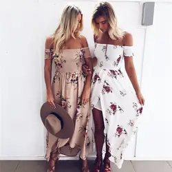 2019 Nieuwe Boho Stijl Lange Jurk Vrouwen пляжное Zomer Jurken Bloemenprint винтажное шифоновое платье макси Vestidos XS-5XL