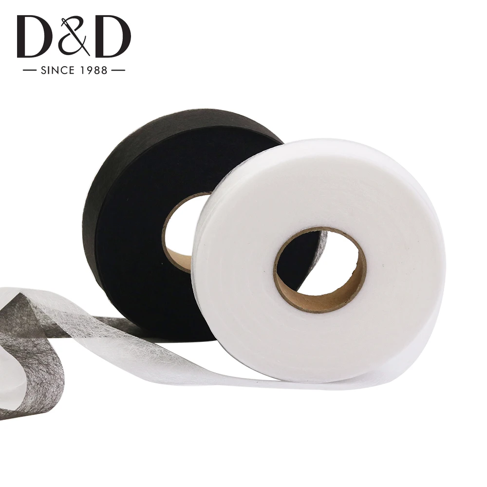 Double-Sided Fabric Iron-On Hem Tape (100 Meters x 20mm) Fusible