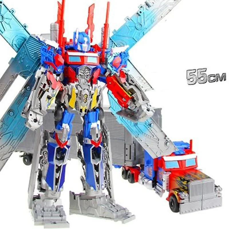 Негабаритный автомобиль с отсеком 5 фильм Optimus Prime автомобиль Человек Робот-трансформер модель игрушка для мальчиков