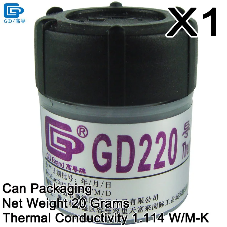 GD460 GD450 GD100 GD220 GD33 GD66 GD280 GD380 Термальность проводящая силиконовая смазка паста силиконовый пластырь компаунд CN202530 - Цвет лезвия: GD220-CN20  1 Piece