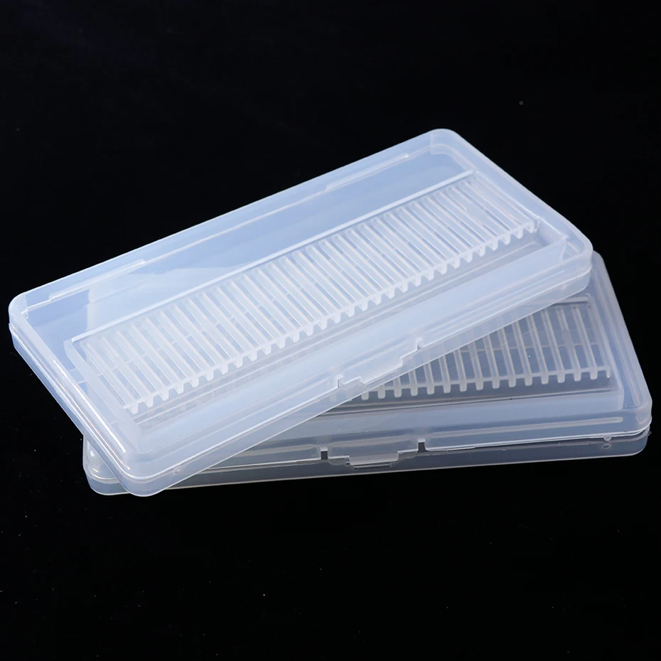 30 отверстий, пластиковая коробка для хранения сверл для ногтей, пустая подставка, держатель для фрезы, чехол-контейнер для дисплея, маникюрные инструменты, SAB5-1