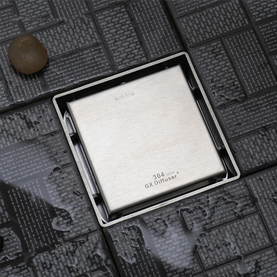 Stainless Steel Shower Drain Modern Invisible Bathroom Balcony Drainage