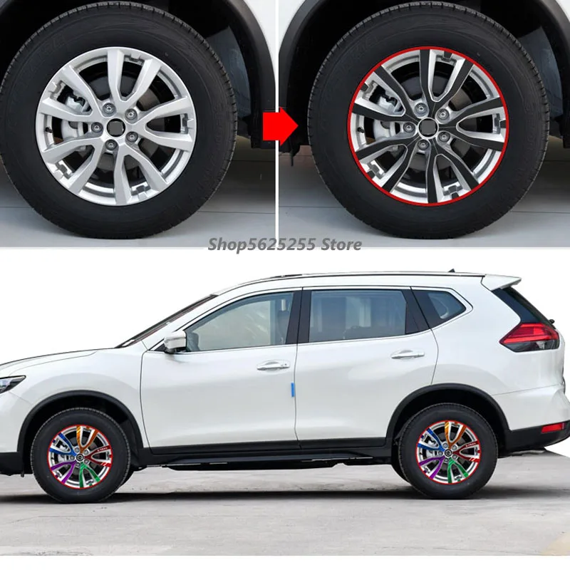 Wheel Hub Stickers For Nissan Xtrail X-trail T32 Accessories 17inch Carbon Fiber Protective Film 2014-2021 Modification | Автомобили и