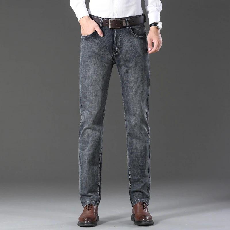 Spring Autumn Men's Stretch Straight Fit Jeans Men's Denim Pants Style Trousers men jeans mens jeans jeans trousers denim trousers mens casual trousers
