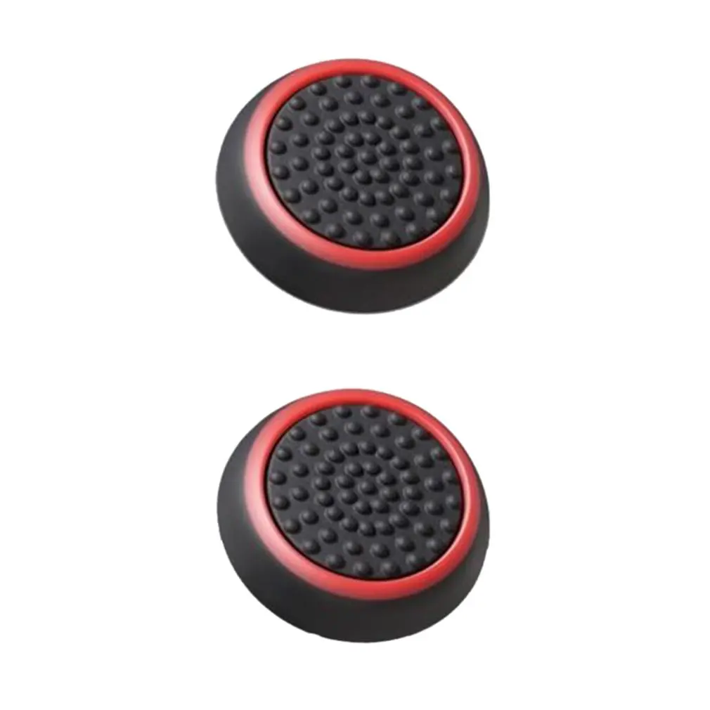 Двойной Рокер Улучшенный поднятый силиконовый резиновый аналоговый джойстик ручки джойстик крышки для Playstation 4 PS4 PS3 xbox One - Цвет: black bottom red