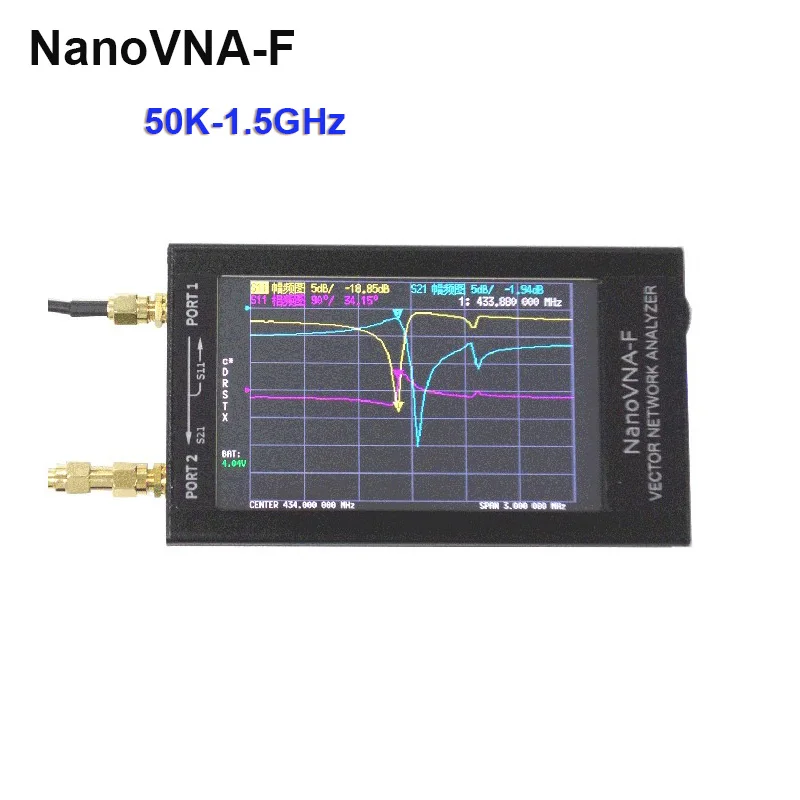 Новый NanoVNA F вектор сетевой анализатор VNA антенны 50K 1 5 ГГц с 4 3 &quotIPS Экран