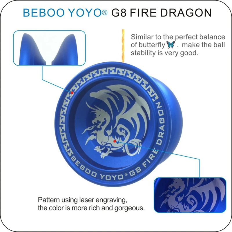 BEBOO YOYO 2 шт. металлический йо Профессиональный набор + перчатка G6 Классические