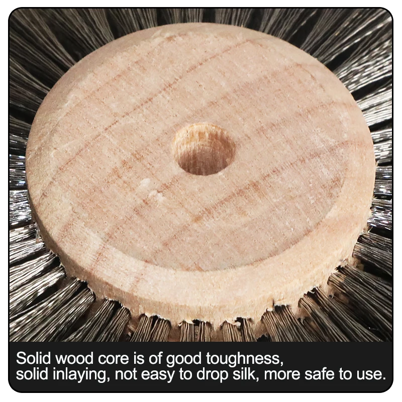 Brosse Metallique Pour Perceuse 2 Pcs 80mm 4 Pouces En Acier Inoxydable Brosse De Roue En Laiton Sertie De La Tige De Perçage For Le Nettoyage De L' ébavurage En Bois 001