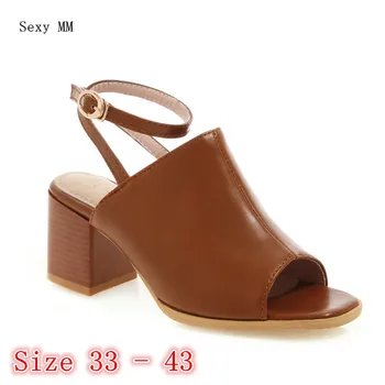 

Peep Toe Women High Heel Sandals Shoes Woman High Heels Ladies Gladiator Sandals Pumps Small Plus Size 33 34 - 40 41 42 43