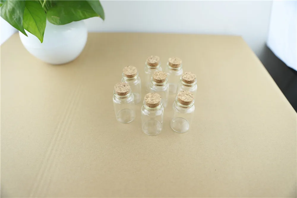 24pcsLot 20ml Mini Wishing Glass Bottles Cork Crafts Jars Cork Stopper 3050mm Transparent Empty DIY Glass Bottles (3)
