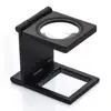 9005D 10x Metal Desk 2 LED Magnifier Optical Lens Black Foldable Printing Cloth Magnifying Glass W/ Scale Pointer Loupe ► Photo 1/6