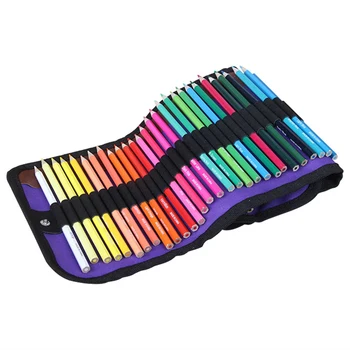 

50Pcs/Roll Foldable Canvas Professional Color Pencil Set Oil Watercolor Wood Colored Pencils Artist Painting Drawing Colours Pen