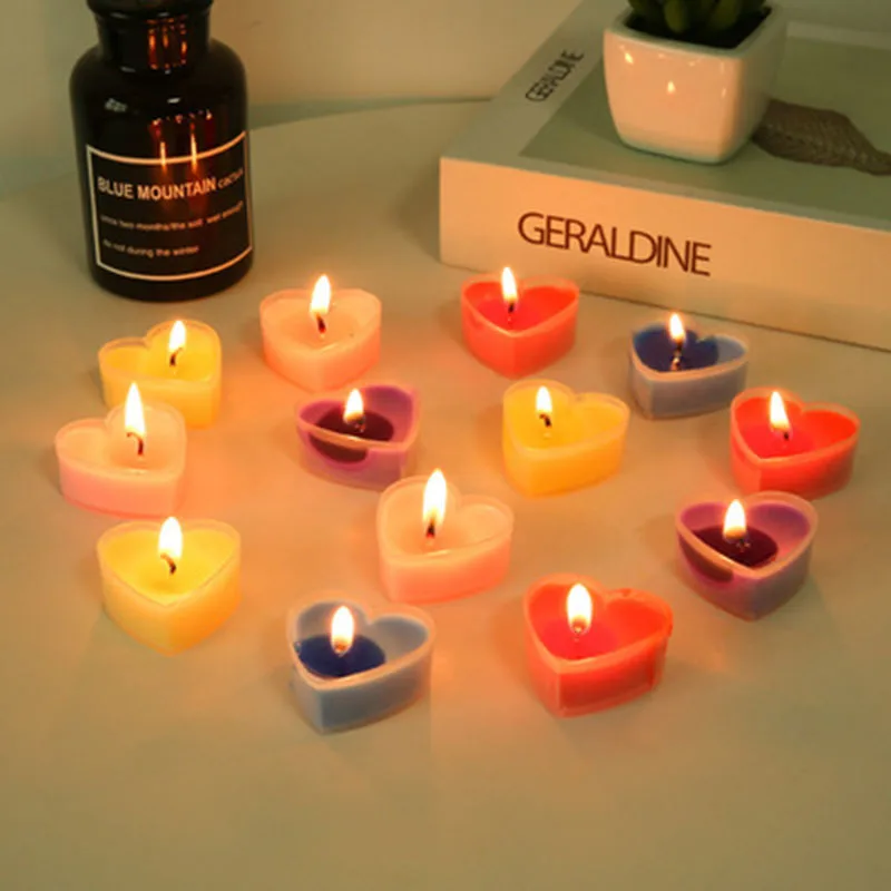 Love Creative Heart-Shaped Aromatherapy Candle Romantic Birthday Party Valentine's Day Dinner Home Accessories |
