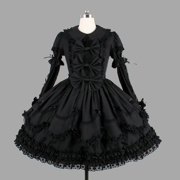 Gothic Lolita Op Loli Lolita Dress Vintage Lace Bowknot Gothic Lolita Op Loli Lolita Dress Vintage Lace Bowknot