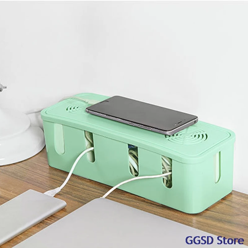 Cable Storage Box Power Strip Wire Management Case Anti Dust Charger