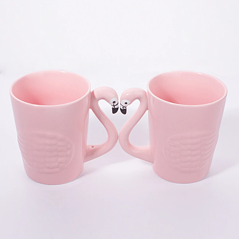 Керамический чайный набор, креативный Розовый фламинго, чайный горшок, чайные чашки, наборы, чашка для воды, кофе, фруктовые кружки для сока, Набор чайной посуды, аксессуары