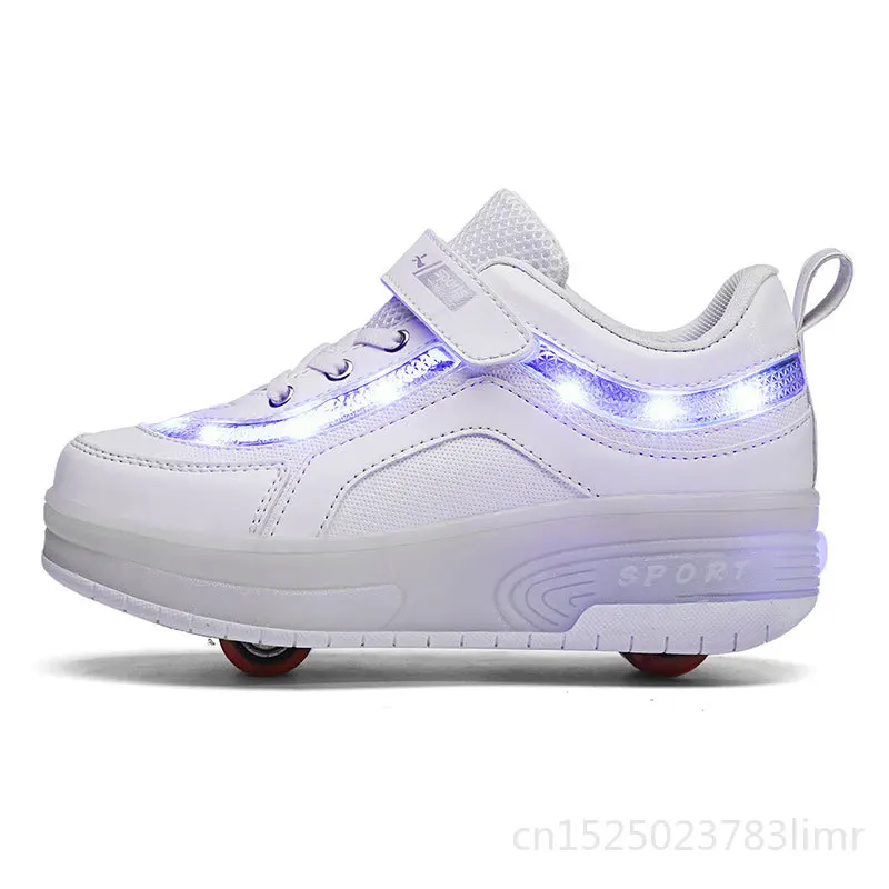 

Heelys USB Charging LED Light Sneakers Two Wheels Boys Girls Roller Skate Casual Shoe with Roller Kids Girl Sport Shoes