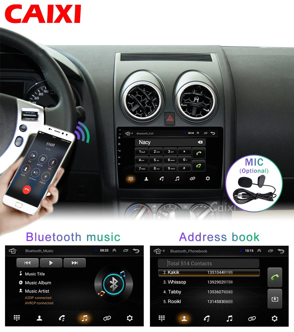 Caixi для Nissan Qashqai J10 2006-2013 автомобильный Радио Мультимедиа Видео плеер Автомобильный Android 8,1 навигация gps dvd-плеер