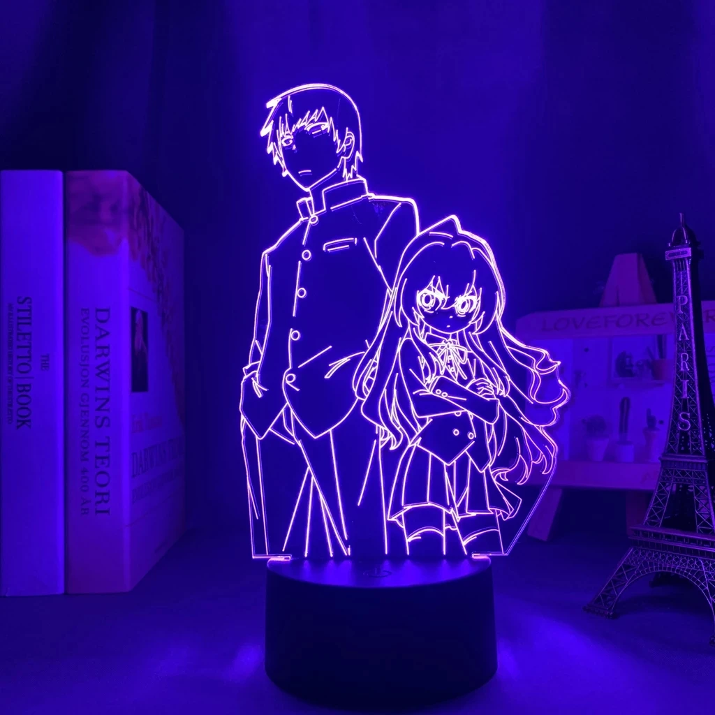 

Toradora Led Light for Room Decoration Manga Night Light Birthday Gift Kids Bedroom Decor Table 3d Lamp Anime TIGER DRAGON