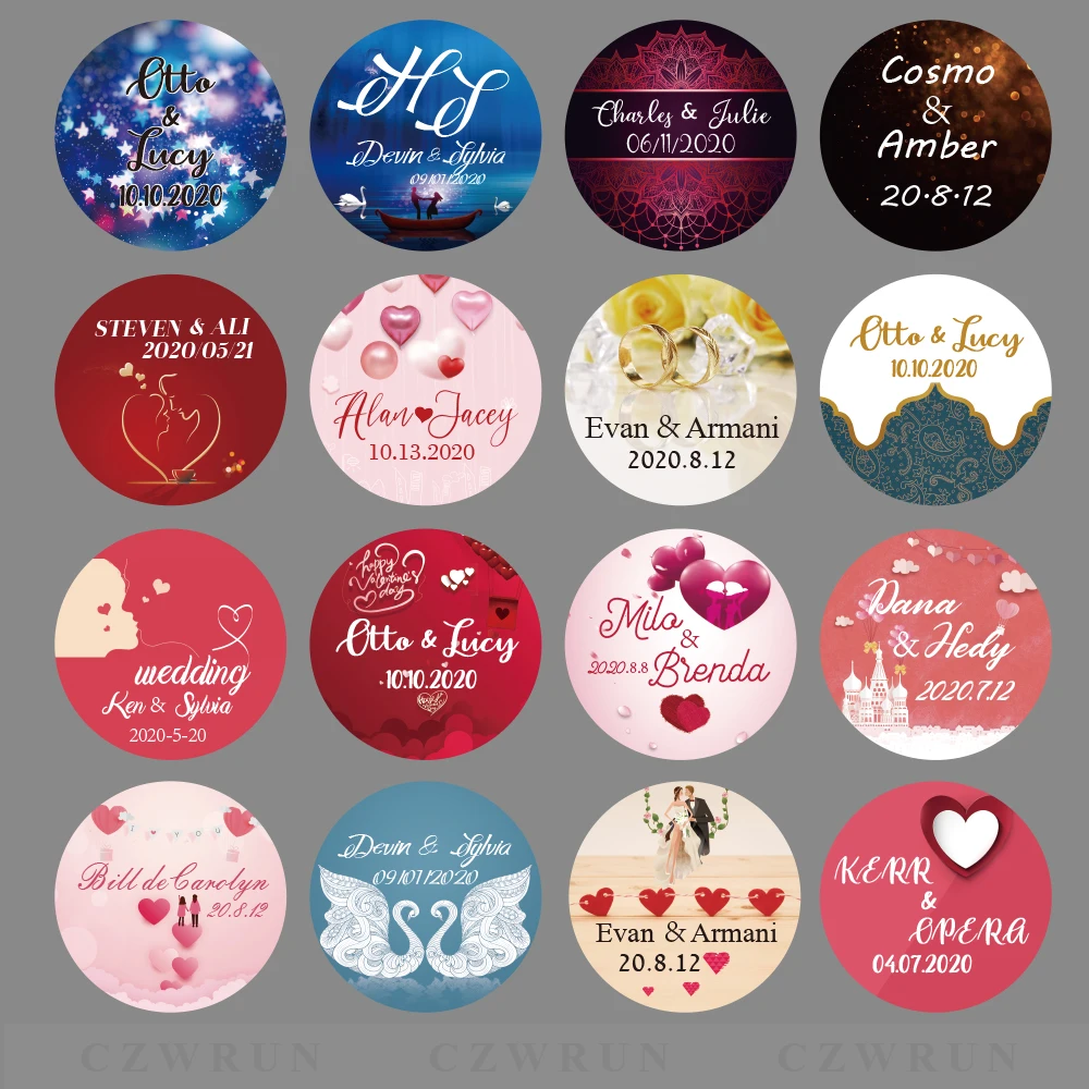 100 свадебные наклейки Подарочная коробка для конфет на день рождения этикетки