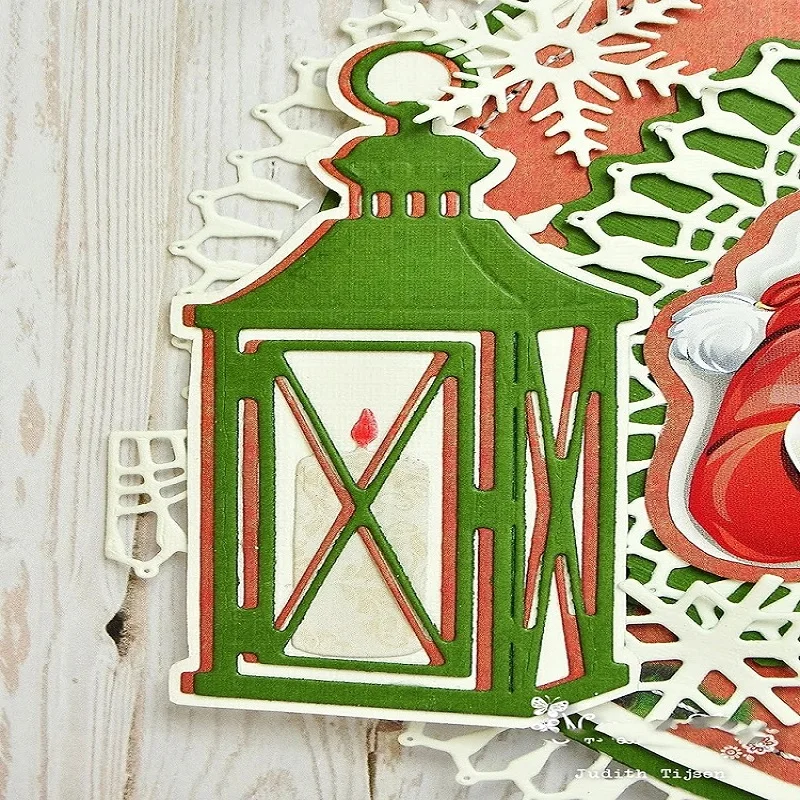 Рождественский фонарь Скрапбукинг металлические Вырубные штампы новая елка