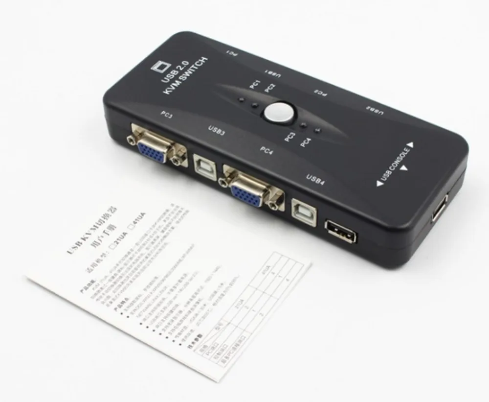 От одного до четырех usb-портов KVM переключатель четыре в одном