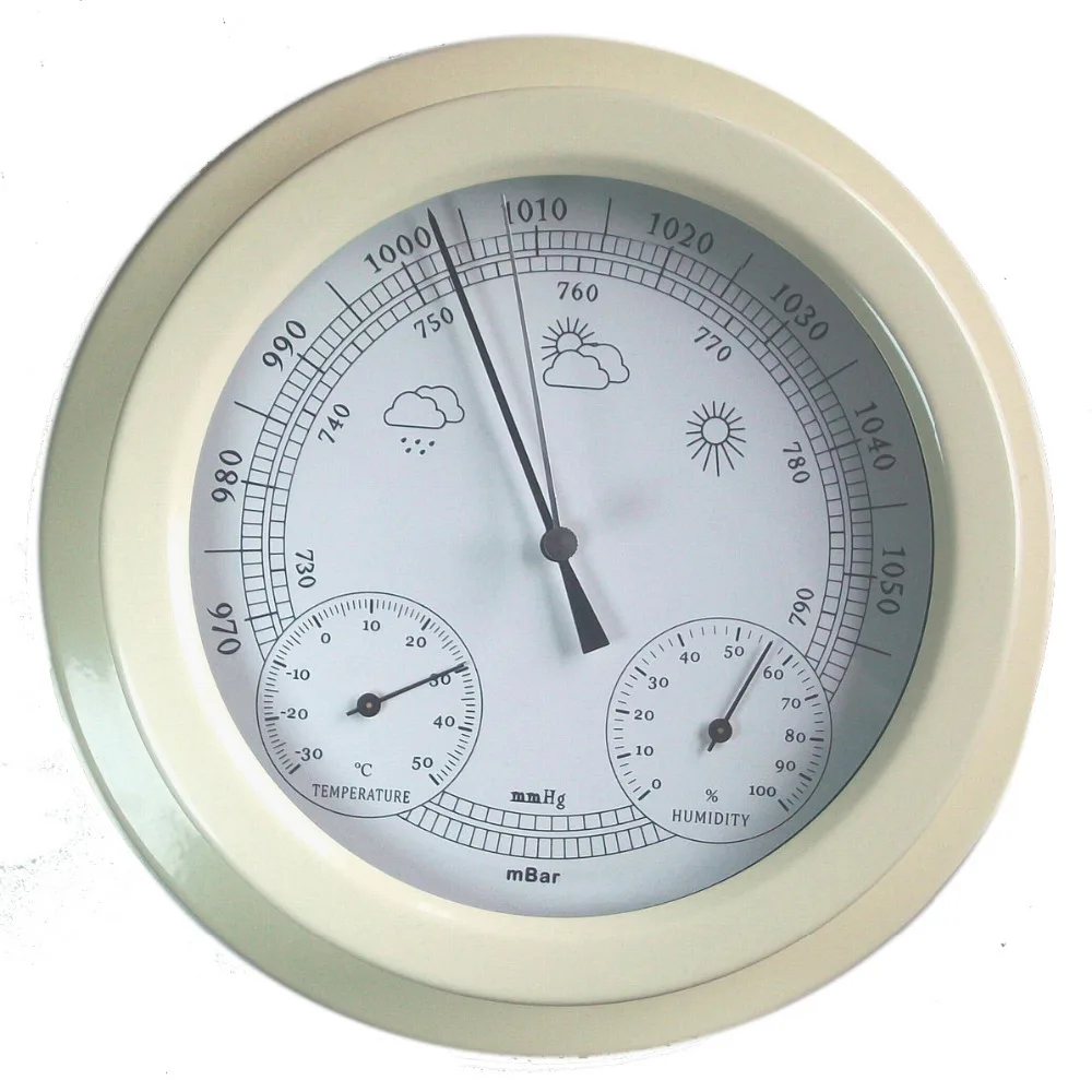 

Aneroid Barometer Hygrometer Thermometer 225mm Diameter Weather Station