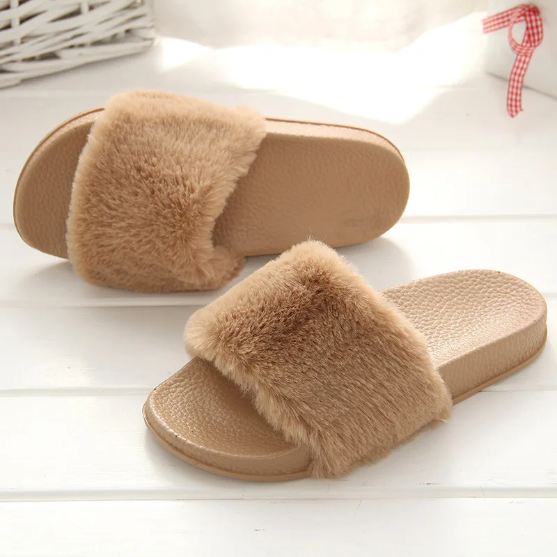 SWQZVT Autumn winter women slippers new comfortable outdoor indoor fur ladies slippers fashion platform sleepers shoes woman  (8)