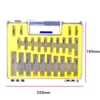 

High Speed Steel Micro Drill Bit Set 0.4-3.2mm Fine Case Power Tool Workshop DIY