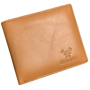 

Cow leather Wallet male card holder purse men leather short Wallets