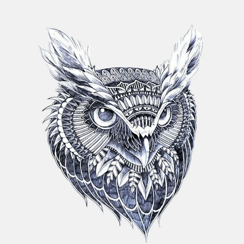 

Creative Blue Pattern Owl Head Car Sticker Window Superior Quality Vinyl Reflective Cover Scratches Waterproof PVC