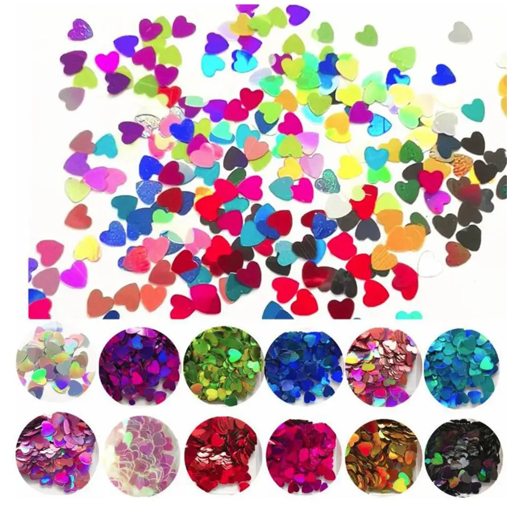 Голографическое искусство ногтей блестящее украшение Алфавит Сердце Луна