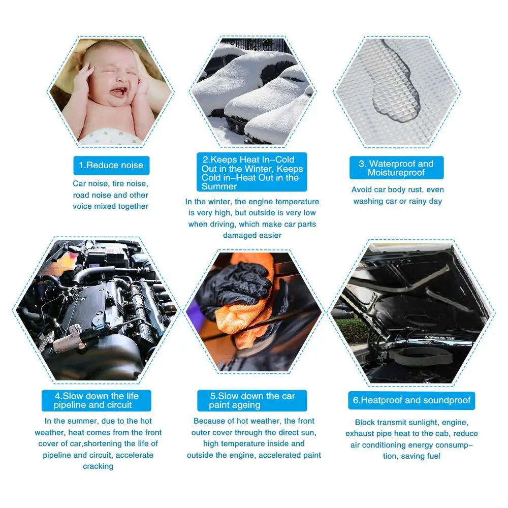 X AUTOHAUX mil толщина 6 мм толстое алюминиевое волокно + глушитель длинный хлопковый