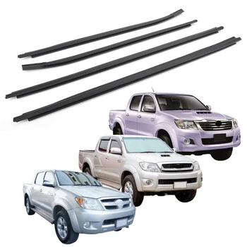 

Areyourshop Door Glass Seal Weatherstrip RH+LH Fits For Hilux KUN26 KUN36 4Door 2005-2015 68161-0K010 68162-0K010 Car Parts