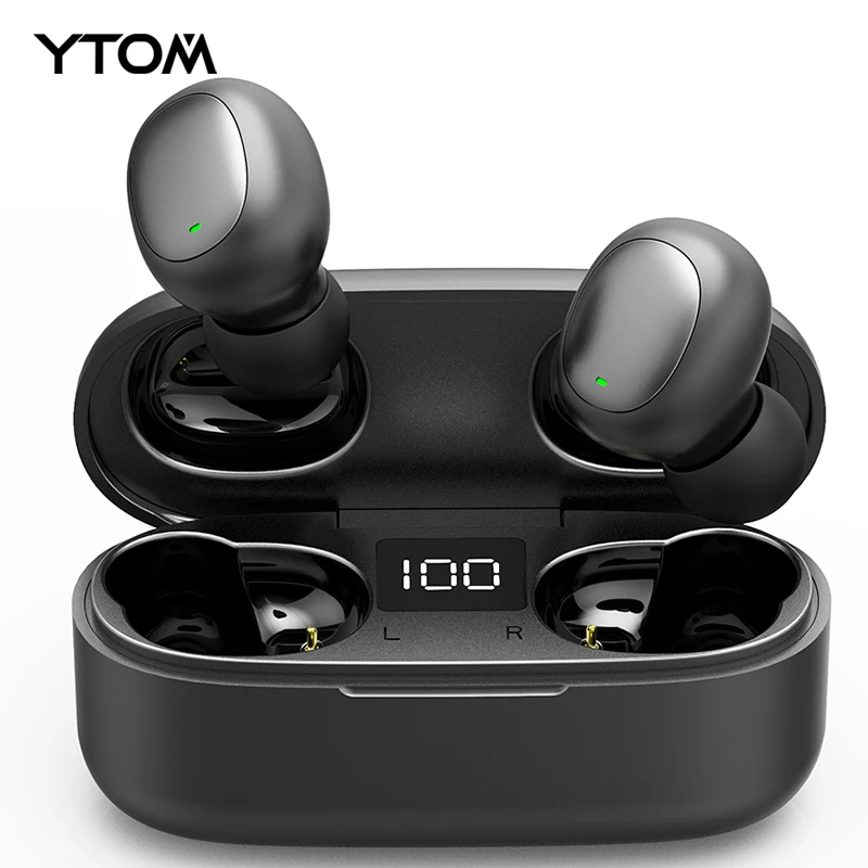 Мини наушники YTOM T3 TWS Bluetooth 5 0 светодиодный дисплей свободные руки для спорта