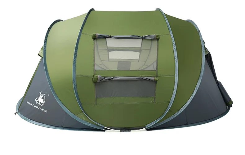 Хуэй LINGYANG палатка наружная Автоматическая метательная палатка 4-6 человек всплывающий водонепроницаемый кемпинг палатка для Альпинизм большая палатка для всей семьи