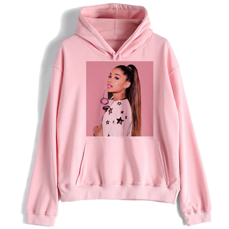 Женская толстовка ariana grande, толстовка с капюшоном и принтом, пуловер, женские толстовки Harajuku kawaii, уличная одежда