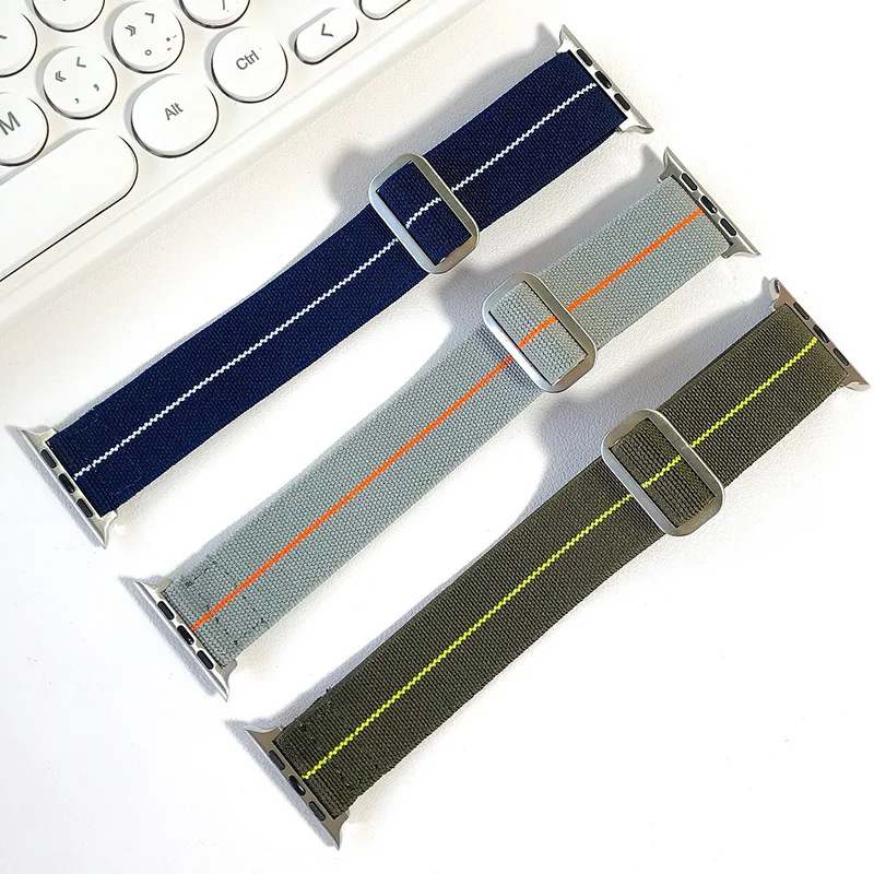 

Braided Solo Loop For Apple watch band 44mm 40mm 38mm 42mm Nylon Elastic belt bracelet iWatch series 3 4 5 se 6 strap