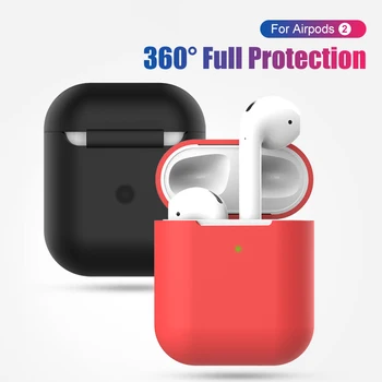 

Candy Color Cases Earphone Case For airPods 2 Silicone Soft Cover Wireless Bluetooth Headphone Pouch For airPods Protective Case