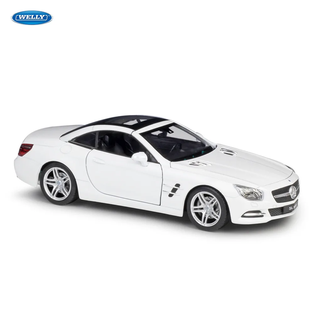 Модель спортивного автомобиля WELLY 1:24 Mercedes Benz 2012 SL500 модель из сплава декоративная